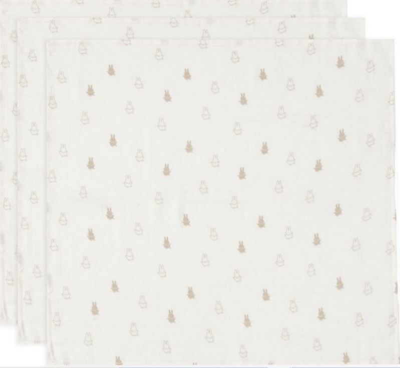 LANGE GAZE DE COTON SMALL X3 NOUGAT 70X70CM MIFFY JOLLEIN