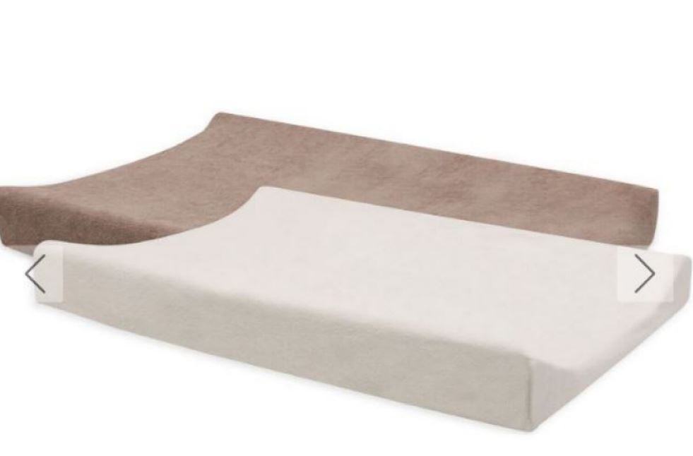 HOUSSE MATELAS A LANGER EPONGE X2 MILKY COFFEE IVORY 50X70CM BASICS JOLLEIN
