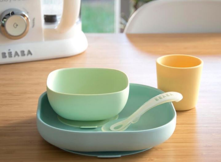 COFFRET REPAS SILICONE 4 PCS YELLOW BEABA