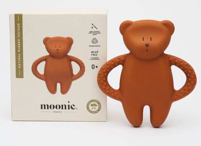 OURSON DENTITION CAOUTCHOUC NATUREL CARAMEL MOONIE PER