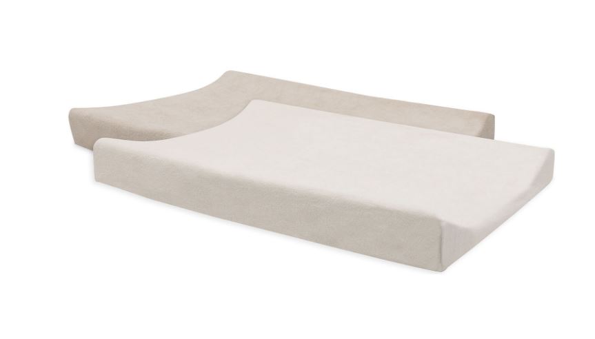 HOUSSE MATELAS A LANGER EPONGE X2 OATMEAL SAND 50X70CM BASICS JOLLEIN