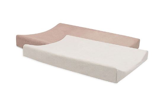 HOUSSE MATELAS A LANGER EPONGE X2 WILD ROSE IVORY 50X70CM BASICS JOLLEIN