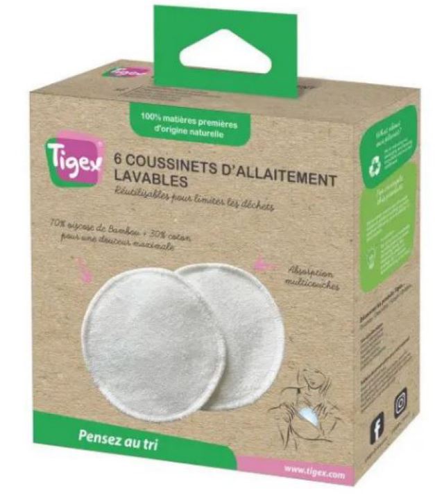 COUSSINETS ALLAITEMENT LAVABLES X6 BLANC NUK