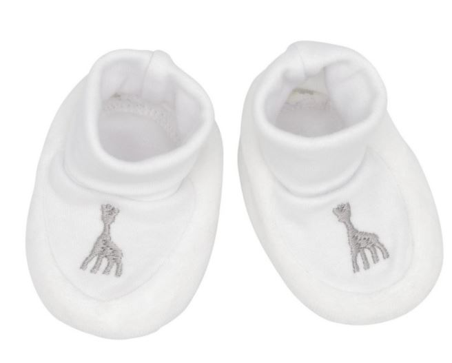 CHAUSSONS BLANC GRIS SOPHIE LA GIRAFE TROIS KILOS SEPT