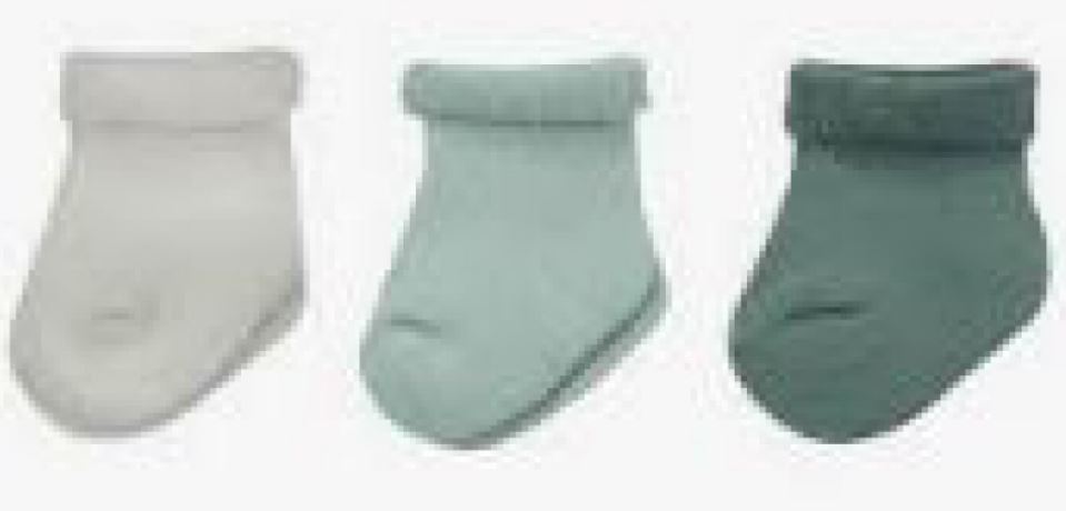 LOT 3 PAIRES CHAUSSETTE 0-6M – SAPIN / ECRU / SAUGE TROIS KILOS SEPT SAPIN/éCR