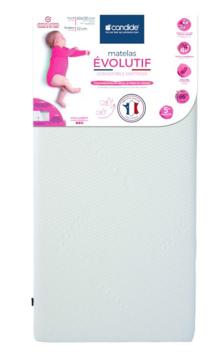 MATELAS EVOLUTIF 60X120CM CANDIDE