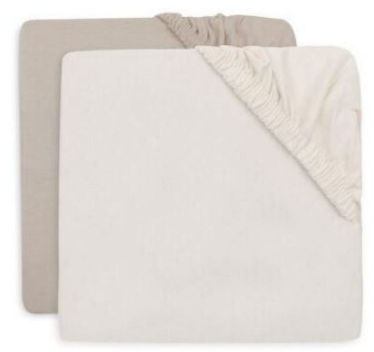 DRAP-HOUSSE JERSEY X2 OATMEAL 60X120CM BASICS JOLLEIN