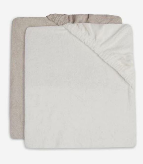 HOUSSE MATELAS A LANGER EPONGE X2 IVORY NOUGAT 50X70CM BASICS JOLLEIN