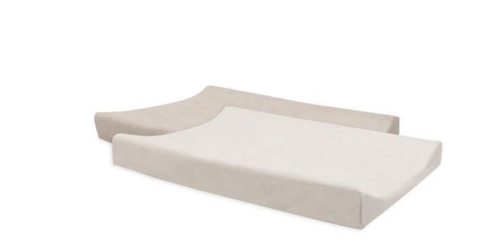 HOUSSE MATELAS A LANGER EPONGE X2 OATMEAL SAND 50X70CM BASICS JOLLEIN