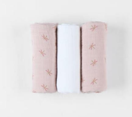 POP LANGES 70X70CM MOUSSELINE POPSIE NOUKIES BLANC NOUKIE&rsquo;S