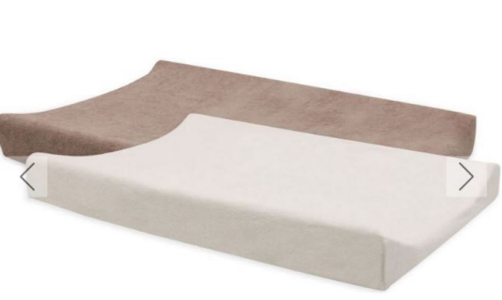 HOUSSE MATELAS A LANGER EPONGE X2 MILKY COFFEE IVORY 50X70CM BASICS JOLLEIN