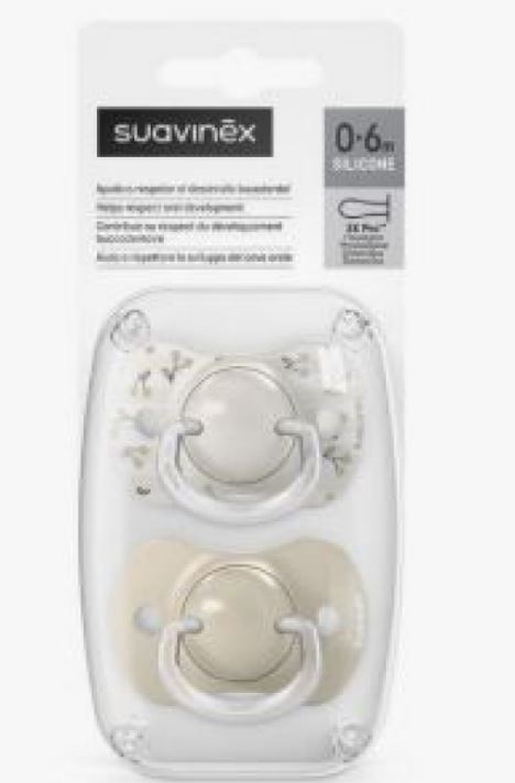 SUCETTES SXP X2 BEIGE 0-6M BIRDIES SUAVINEX