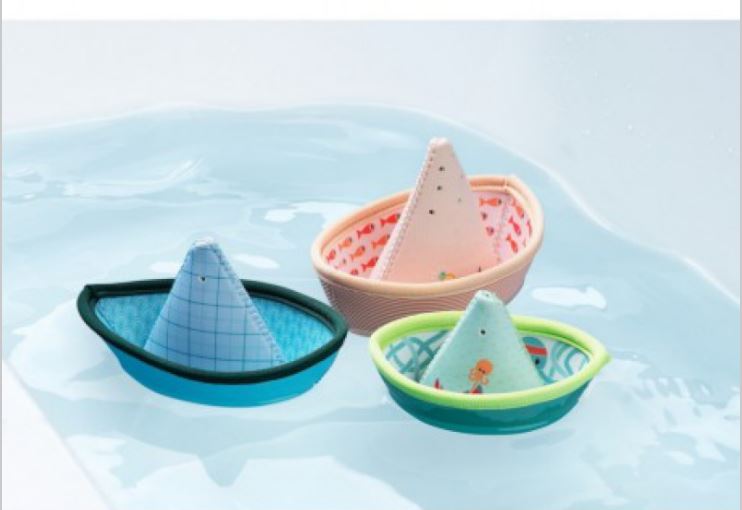 3 BATEAUX DE BAIN JUNGLE MULTICOLORE LILLIPUTIENS