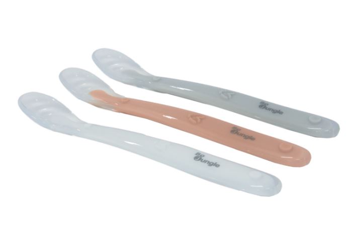 B-CUILLERES DOUCES POUR BEBE X3 GRIS – BLANC – TERRACOTTA BOJUNGLE