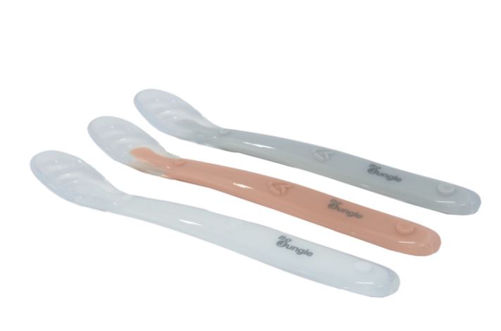 B-CUILLERES DOUCES POUR BEBE X3 GRIS – BLANC – TERRACOTTA BOJUNGLE