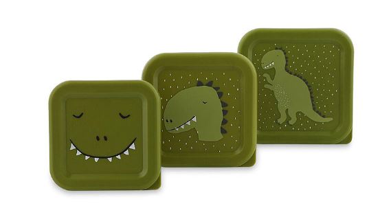 BOITES A GOUTER 3 PCS VERT MR. DINO TRIXIE