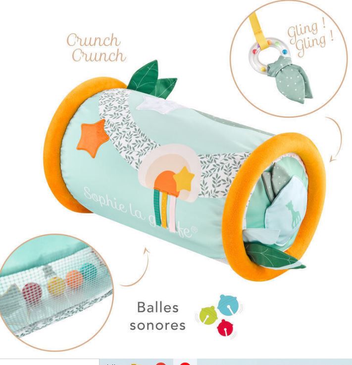 ROLLIN&rsquo; SOPHIE LA GIRAFE (ROULEAU D&rsquo;EVEIL) VULLi