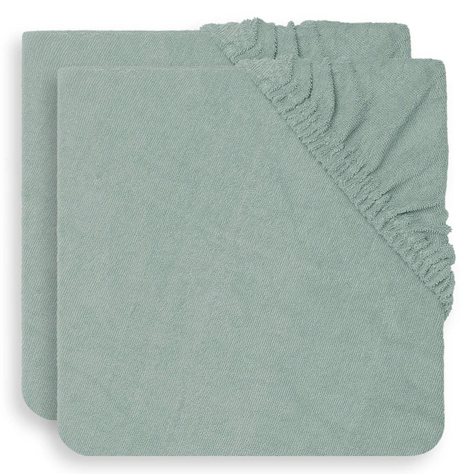 HOUSSE MATELAS A LANGER EPONGE X2 SEA GREEN IVORY 50X70CM BASICS JOLLEIN