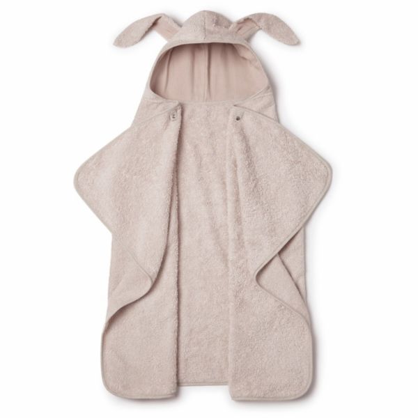CAPE DE BAIN BUNNY NUDE POWDER 76X76CM BABYSHOWER