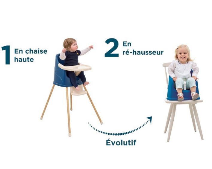 CHAISE HAUTE  YOUPLA BLEU OCEAN BLEU OCEAN THERMOBABY
