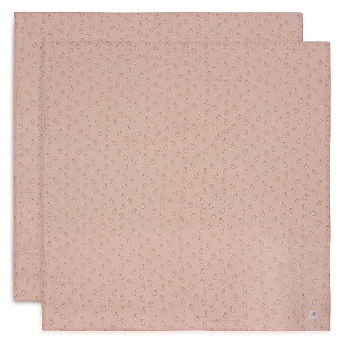 LANGE GAZE DE COTON LARGE X2 WILD ROSE 115X115CM MIFFY JOLLEIN