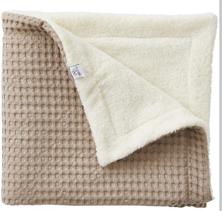 MAXI COUVERTURE COTON GAUFRE LATTE